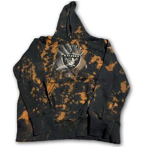 Acid Wash Las Vegas Raiders Hoodie, Adult Mens Large, NFL Football, Reworked Vin